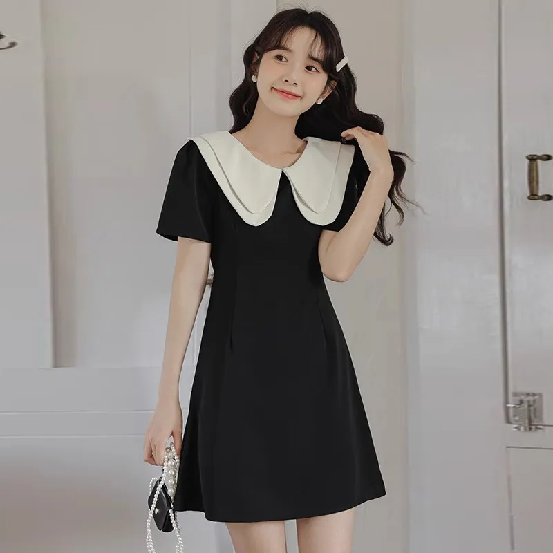 BVODE Short Sleeved Dress Women's Black-3