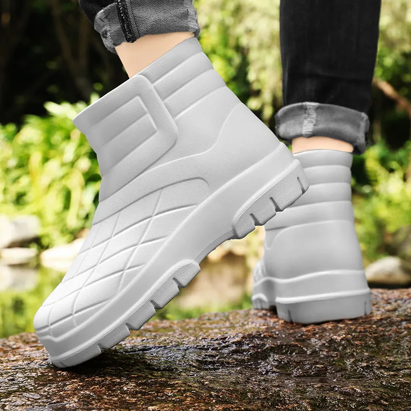 SLIPPER DAY Water Resistant Slip Resistant Rain Boots Unisex-10