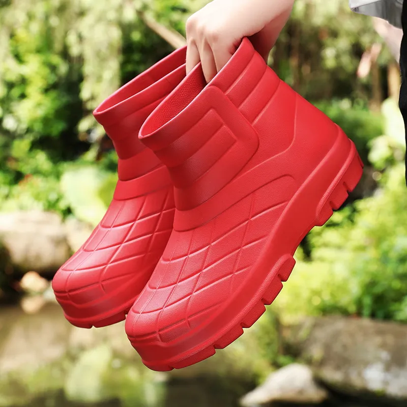 SLIPPER DAY Water Resistant Slip Resistant Rain Boots Unisex-15