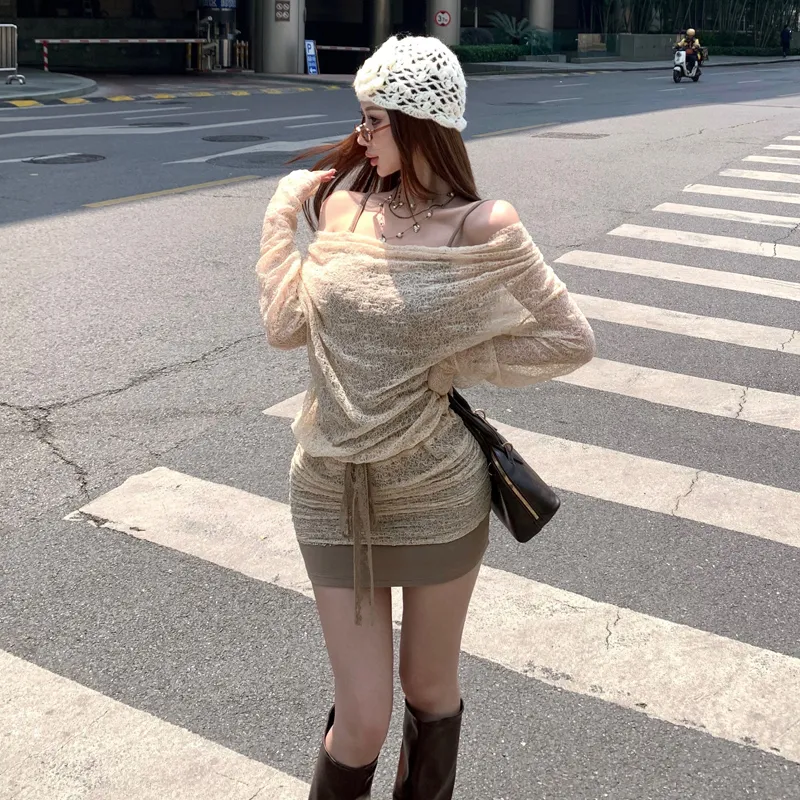 ZVJH Long Sleeved Dress Women's-4