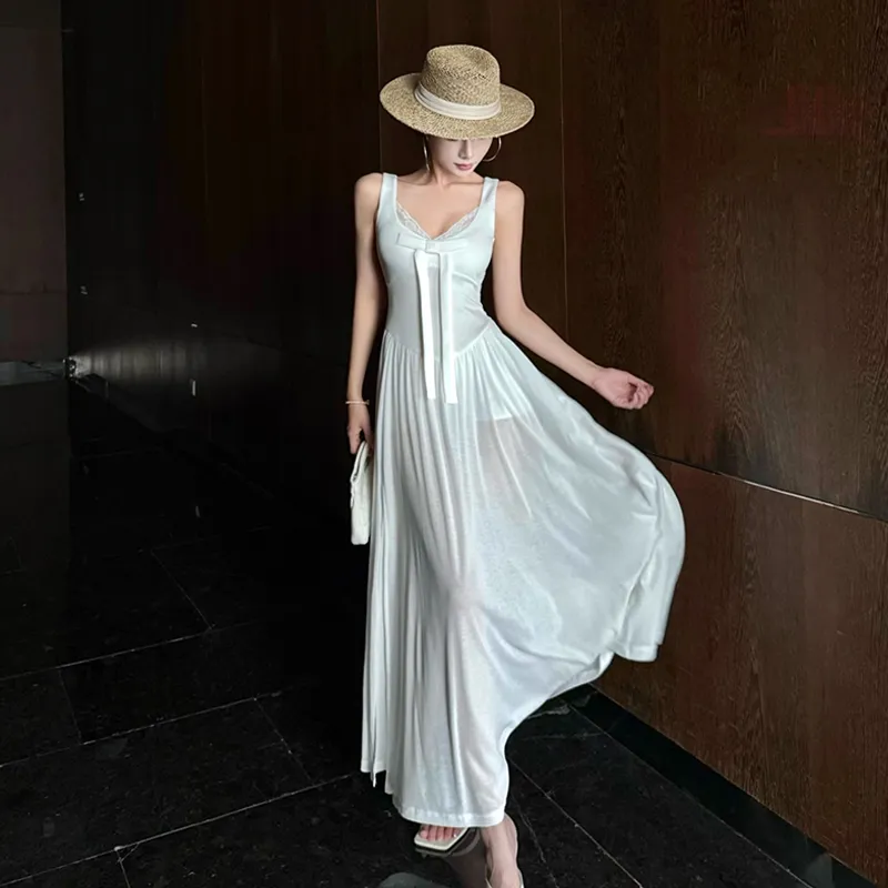 ZVJH Sleeveless Dresses Women's White Shopping Bag-1