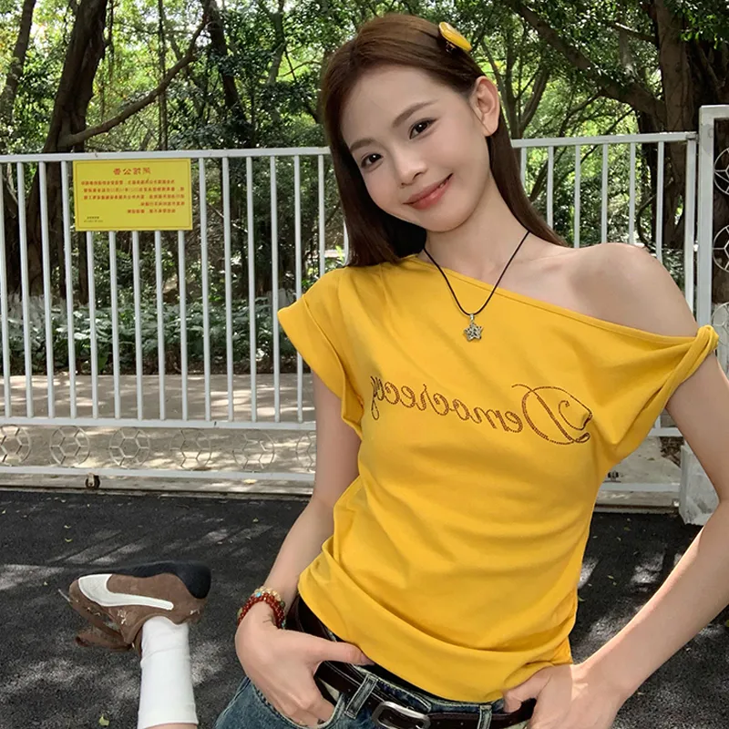 ZVJH T Shirts Women's Yellow Shopping Bag-4