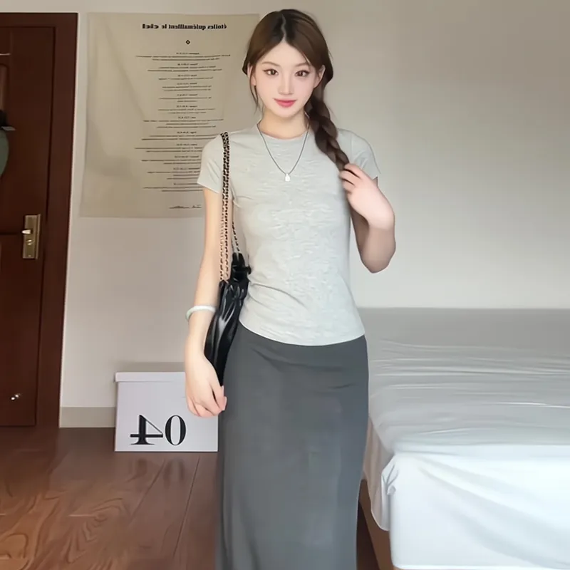 ZVJH Two Piece Skirt Sets Women's-4