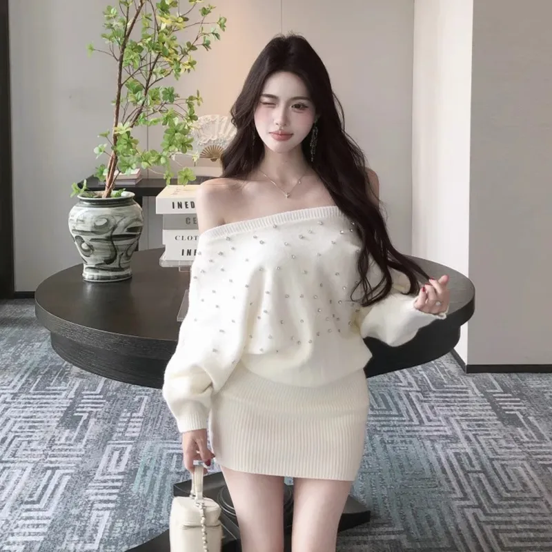 ZVJH Long Sleeved Dresses Women's Ecru-4