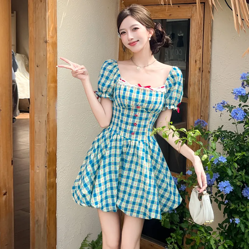 ZVJH Short Sleeved Dress Women's-3
