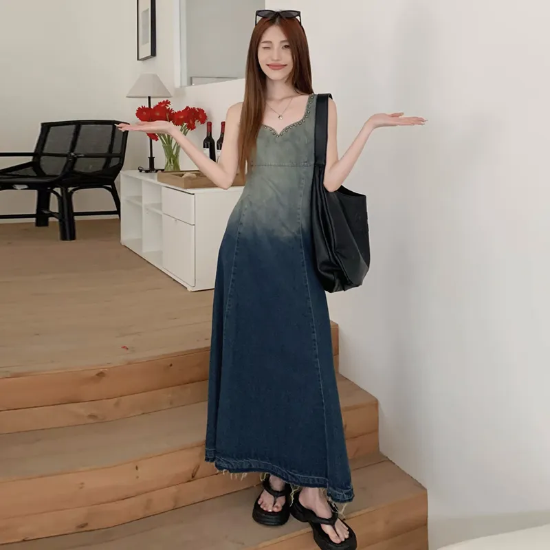 ZVJH Sleeveless Dresses Women's Gradient Shopping Bag-4