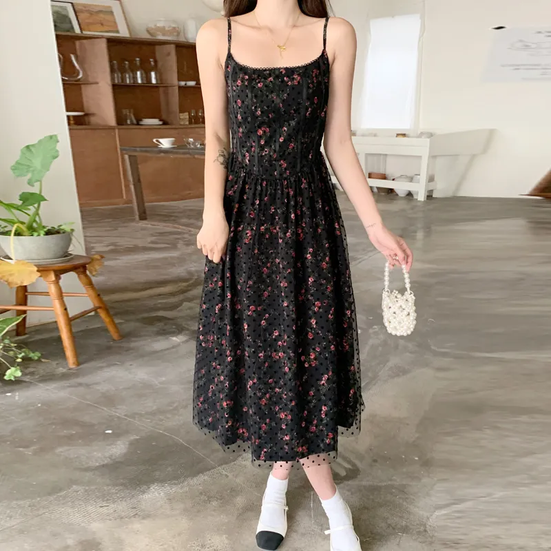 ZVJH Slip Dresses Women's Floral Dress Shopping Bag-4