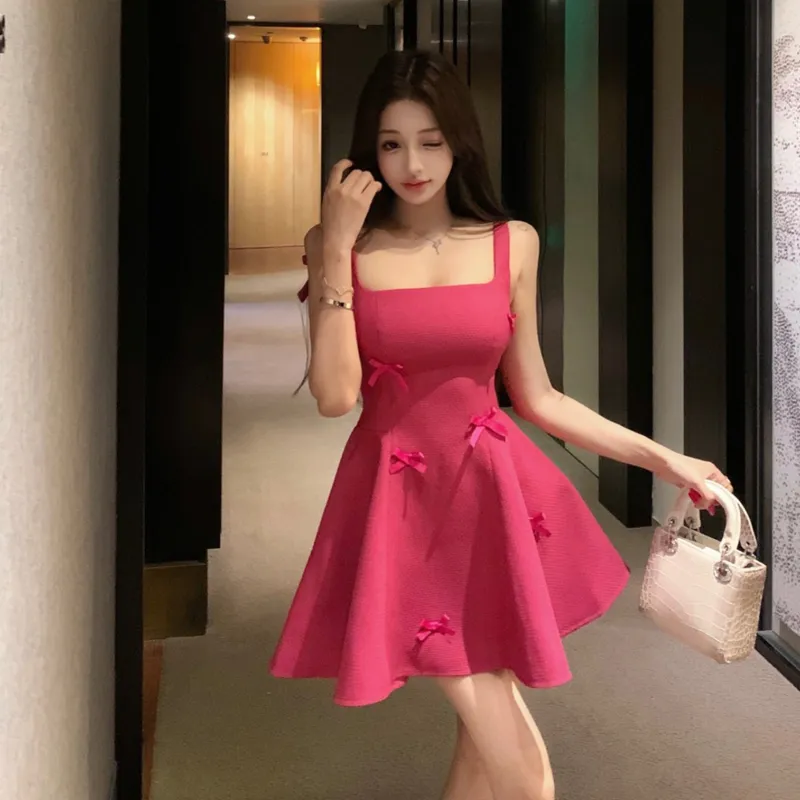 ZVJH Sleeveless Dresses Women's Fuchsia Shopping Bag-4