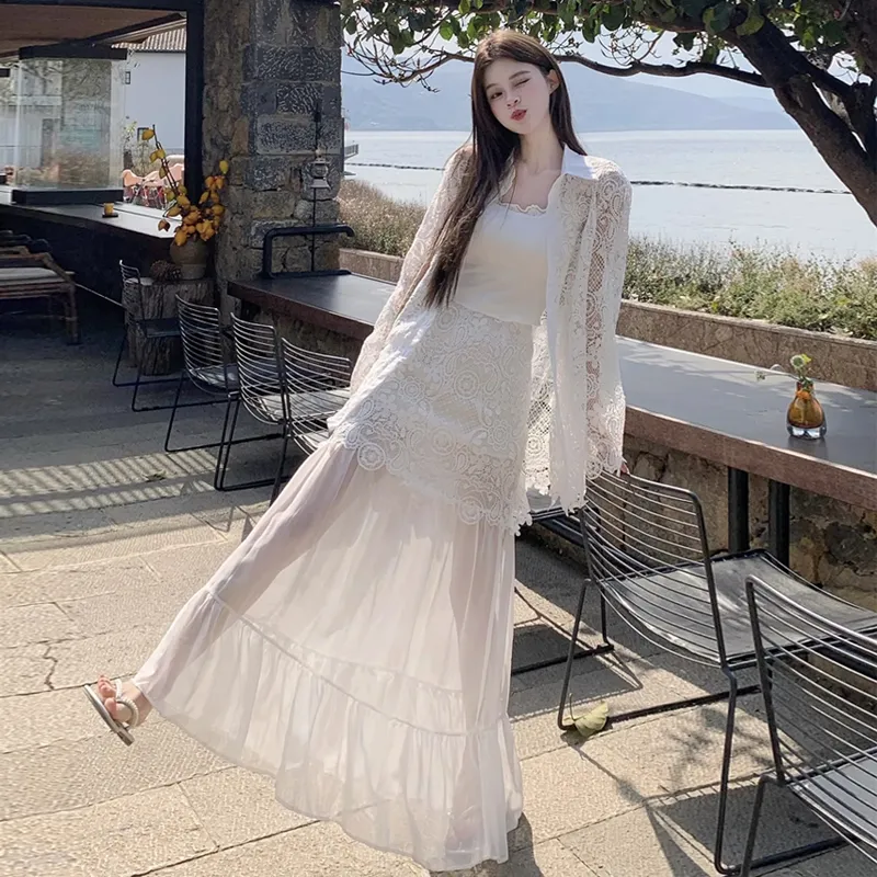 ZVJH Two Piece Skirt Sets Women's-5