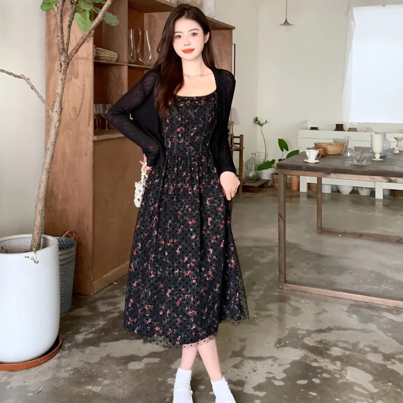 ZVJH Slip Dresses Women's Floral Dress Shopping Bag-5