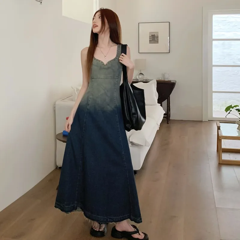 ZVJH Sleeveless Dresses Women's Gradient Shopping Bag-6