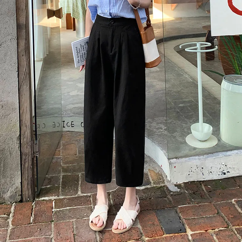 ZVJH Casual Pants Women's Black-2