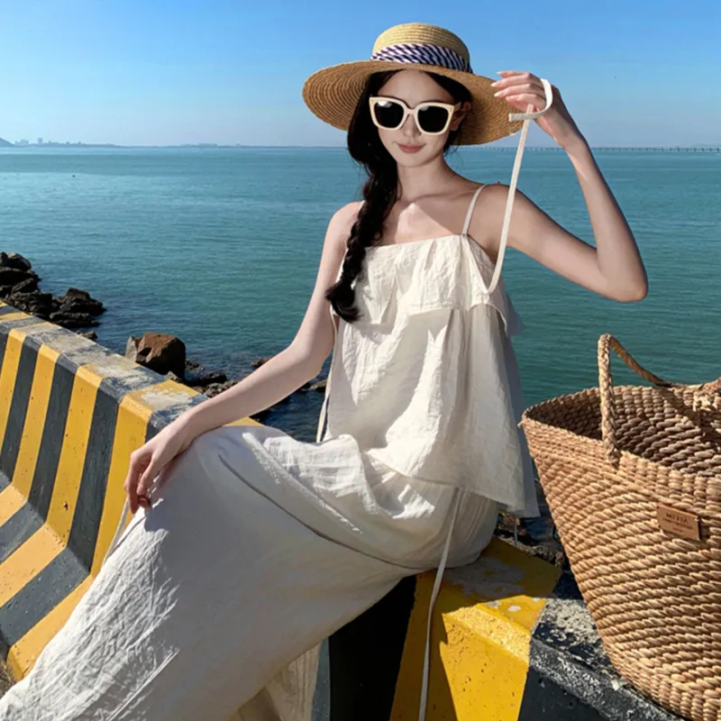 ZVJH Casual Suits Women's White Top+White Skort Shopping Bag-6