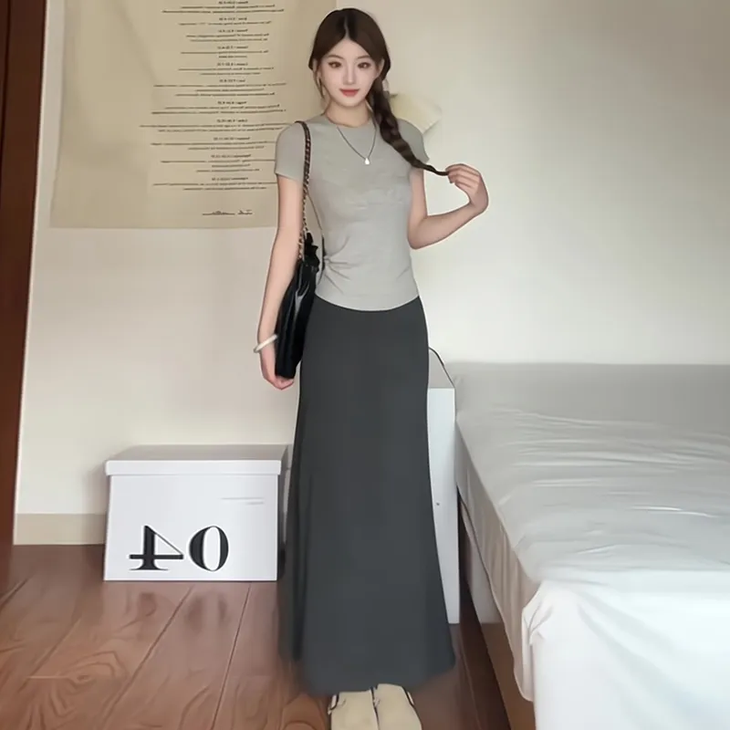 ZVJH Two Piece Skirt Sets Women's-5