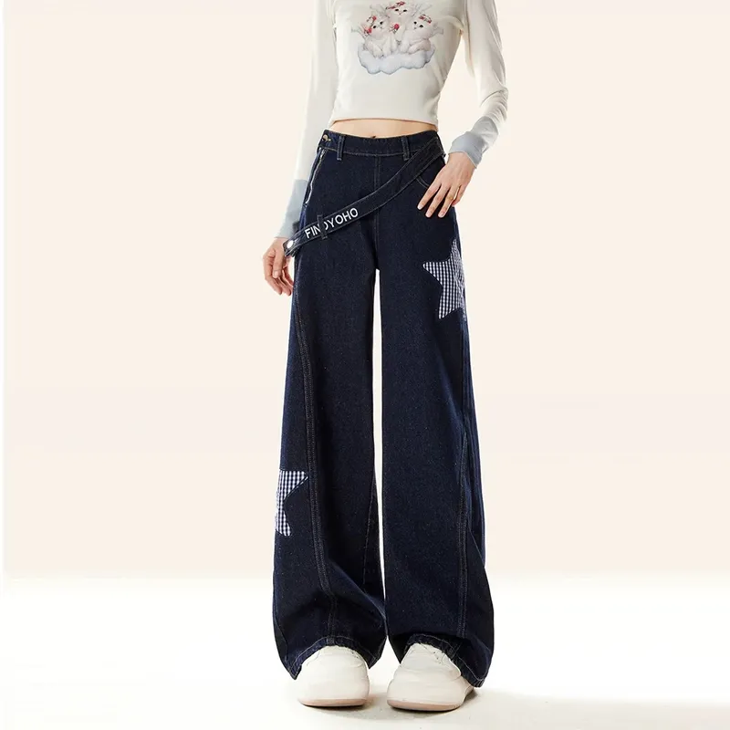 ZVJH Jeans Women's Blue-2