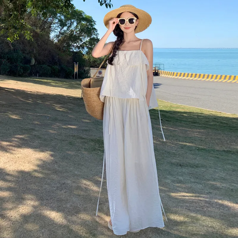 ZVJH Casual Suits Women's White Top+White Skort Shopping Bag-2