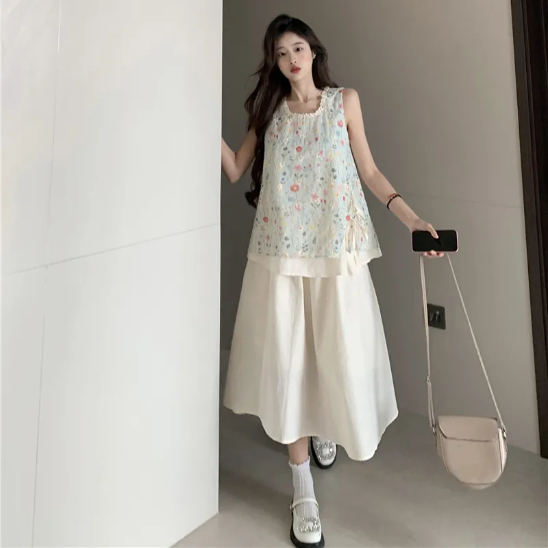 ZVJH Two Piece Skirt Sets Women's-8