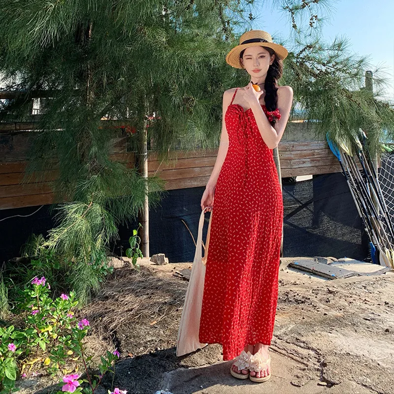 ZVJH Slip Dresses Women's Red Shopping Bag-3