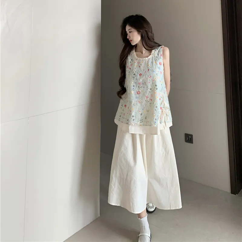 ZVJH Two Piece Skirt Sets Women's-11