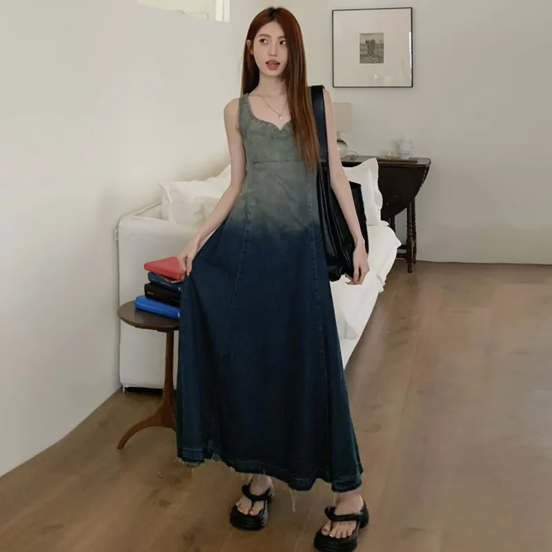 ZVJH Sleeveless Dresses Women's Gradient Shopping Bag-2