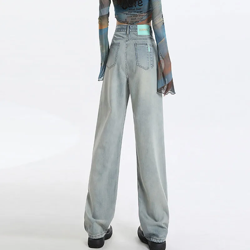 ZVJH Jeans Women's Light Blue-3