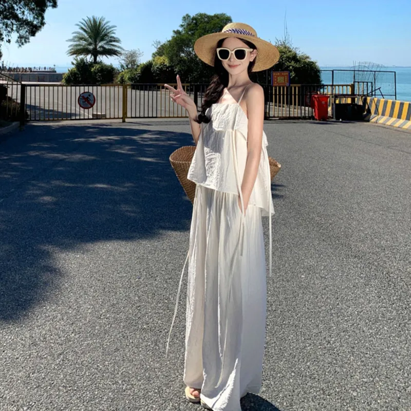ZVJH Casual Suits Women's White Top+White Skort Shopping Bag-5