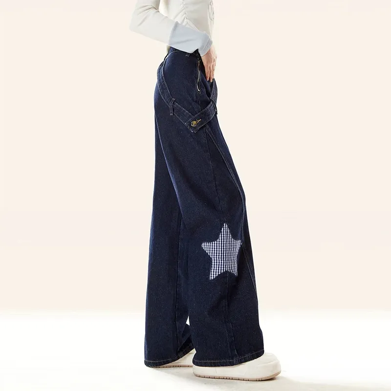 ZVJH Jeans Women's Blue-4