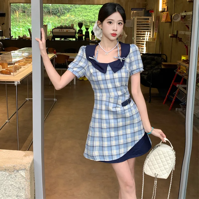 ZVJH Short Sleeved Dress Women's-2