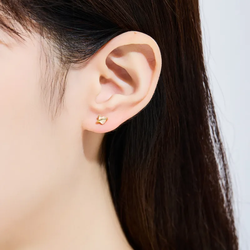 LOOK NICE 925 Sterling Silver Needle Stud Earrings Women's-1