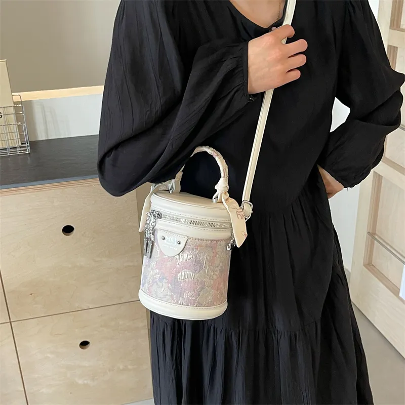 Iman's House PU Handbag Crossbody Bag Regular Women's White & Pink/Ecru/Silver/White/Pink-1