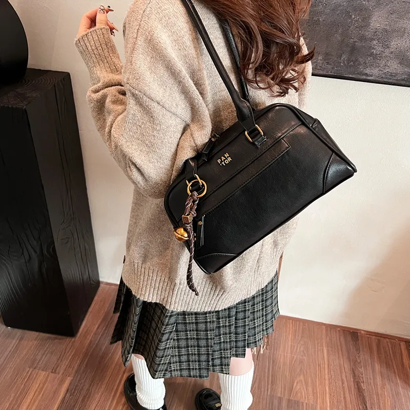 Iman's House PU Shoulder Bag Regular Women's Brown/Coffee/Burgundy/Black-15