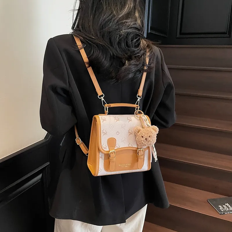 Iman's House PU Backpack Women's Multicolor-2