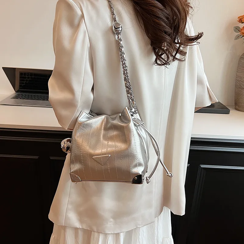 Iman's House PU Shoulder Bag, Crossbody Bag Women's Silver/Ecru/Pink/Black-3