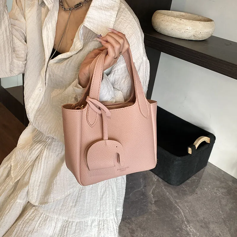 Iman's House PU Handbag Women's White/Pink/Khaki/Black-5