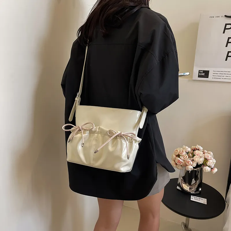 Iman's House PU Shoulder Bag Women's Silver/Burgundy/Ecru/Black-11