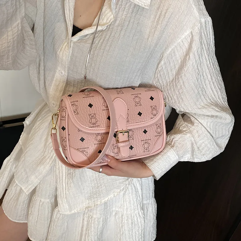 Iman's House PU Shoulder Bag Regular Women's Brown/Khaki/Pink/Black-14