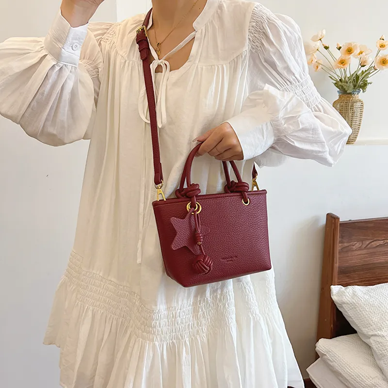 Iman's House PU One Shoulder Handbag Women's Snowy White/Beige Camel/Ancora Red/Premium Black-13