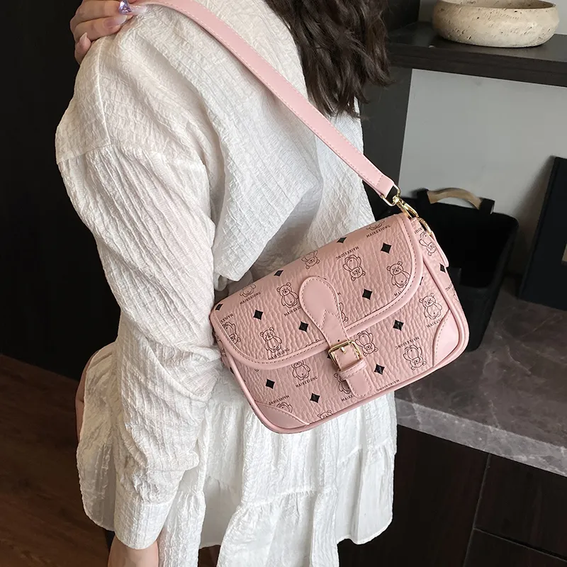 Iman's House PU Shoulder Bag Regular Women's Brown/Khaki/Pink/Black-12