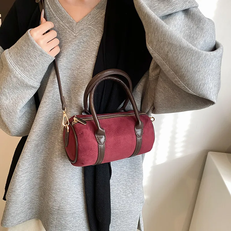 Iman's House Pu Handbag Shoulder Bag Crossbody Bag Women's Fuchsia Khaki Brown Coffee-9
