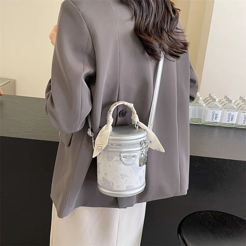 Iman's House PU Handbag Crossbody Bag Regular Women's White & Pink/Ecru/Silver/White/Pink-14