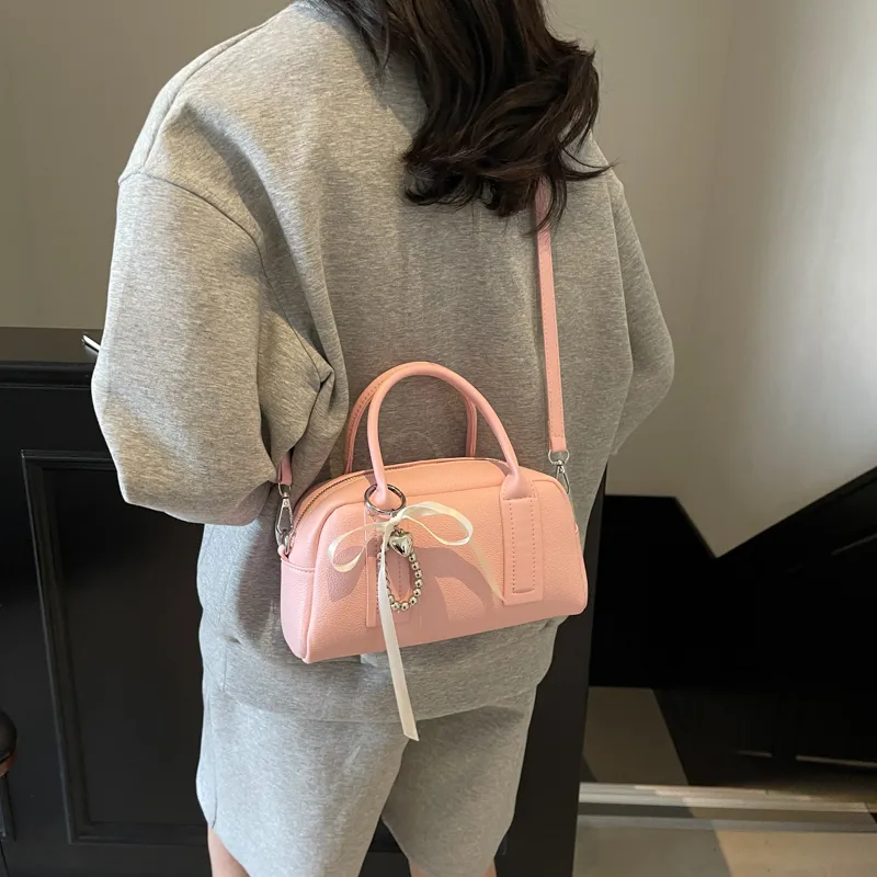Iman's House PU One Shoulder Handbag Women's Ivory/Pink/Black/Yellow-6