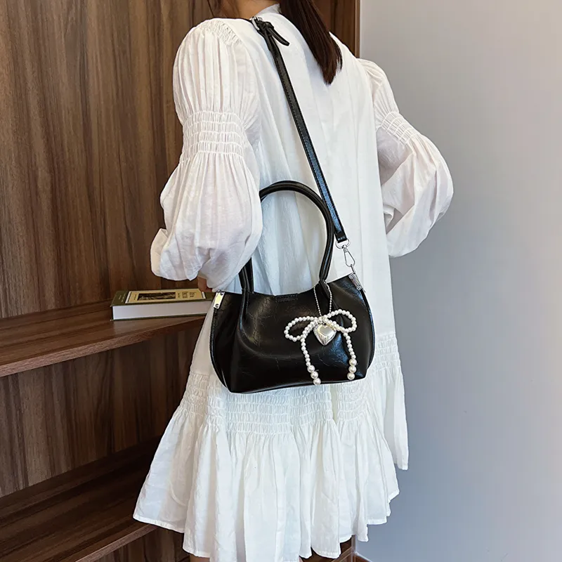 Iman's House PU Shoulder Bag Women's Silver/Ecru/Coffee/Black-17