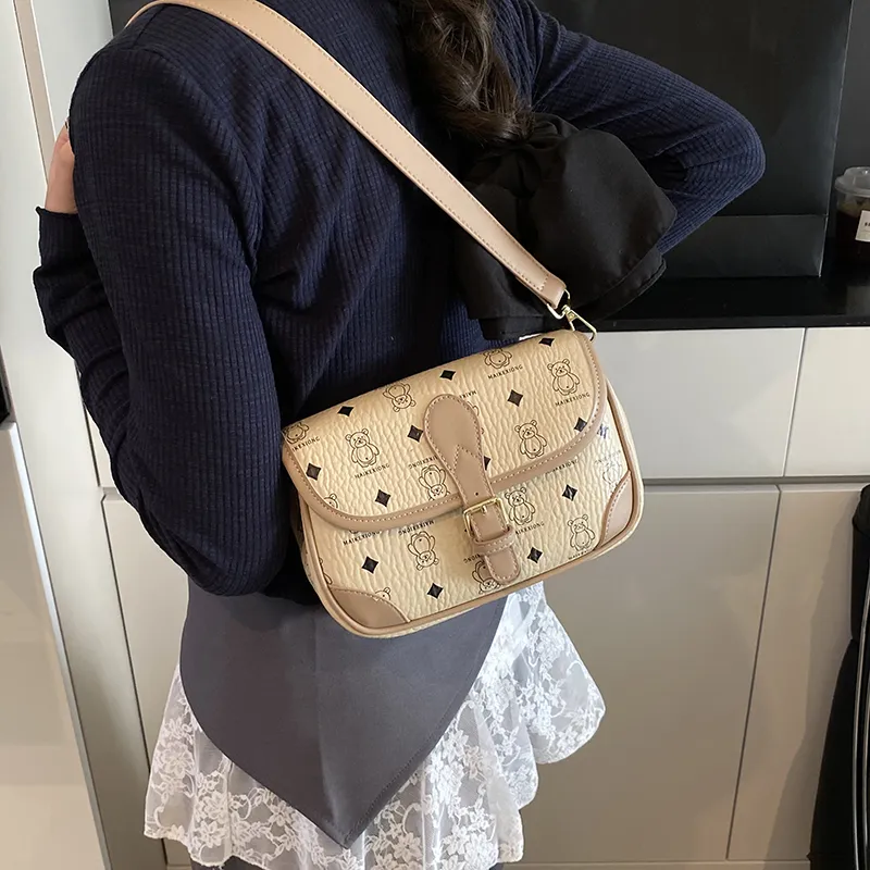 Iman's House PU Shoulder Bag Regular Women's Brown/Khaki/Pink/Black-8