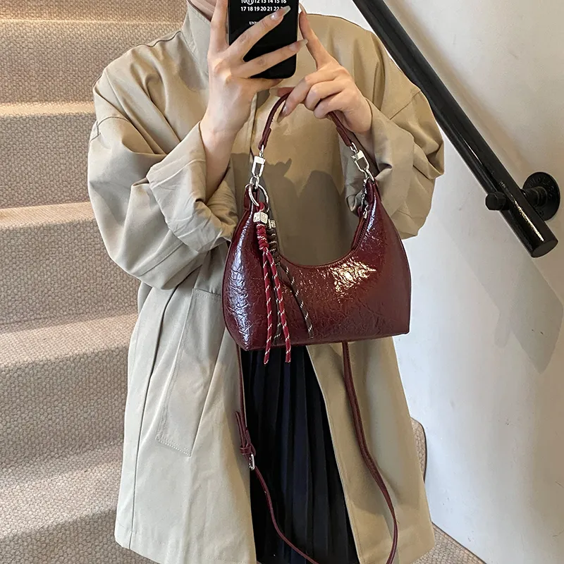 Iman's House PU Handbag, Crossbody Bag, Shoulder Bag Women's Trench Coat Color/Brown/Red/Black-11