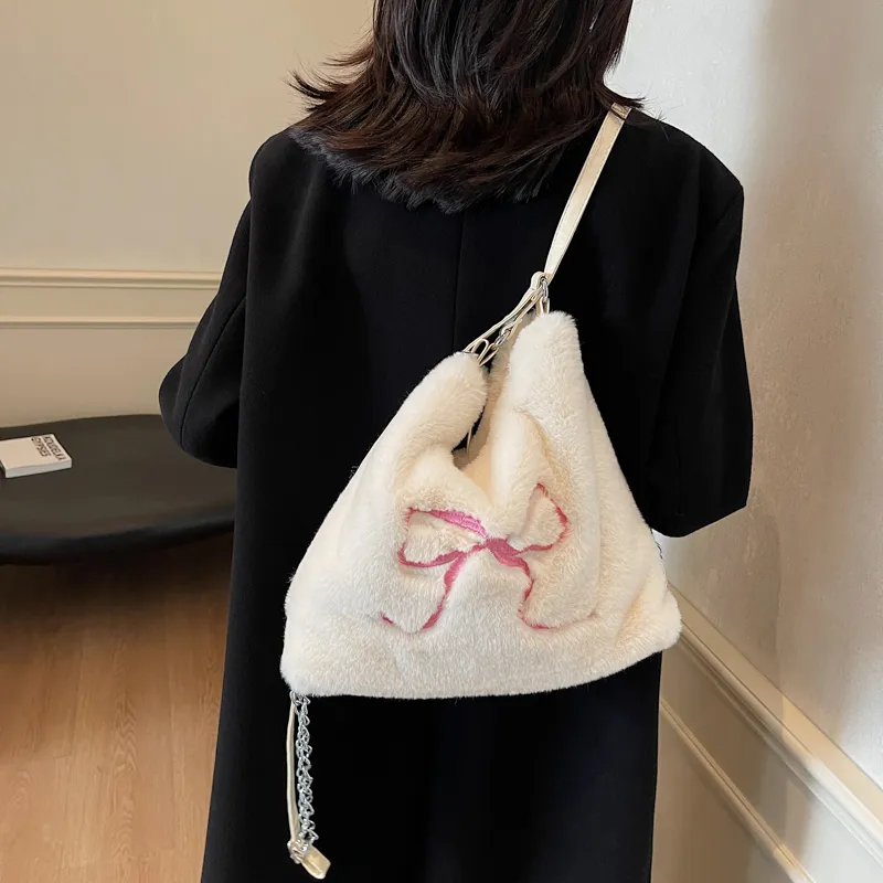 Iman's House Plush Tote Bag, Shopping Bag, Backpack, Shoulder Bag Women's Multicolor-1