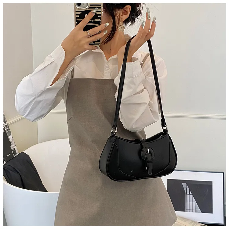 Iman's House PU Shoulder Bag Women's White/Blue/Pink/Black-18