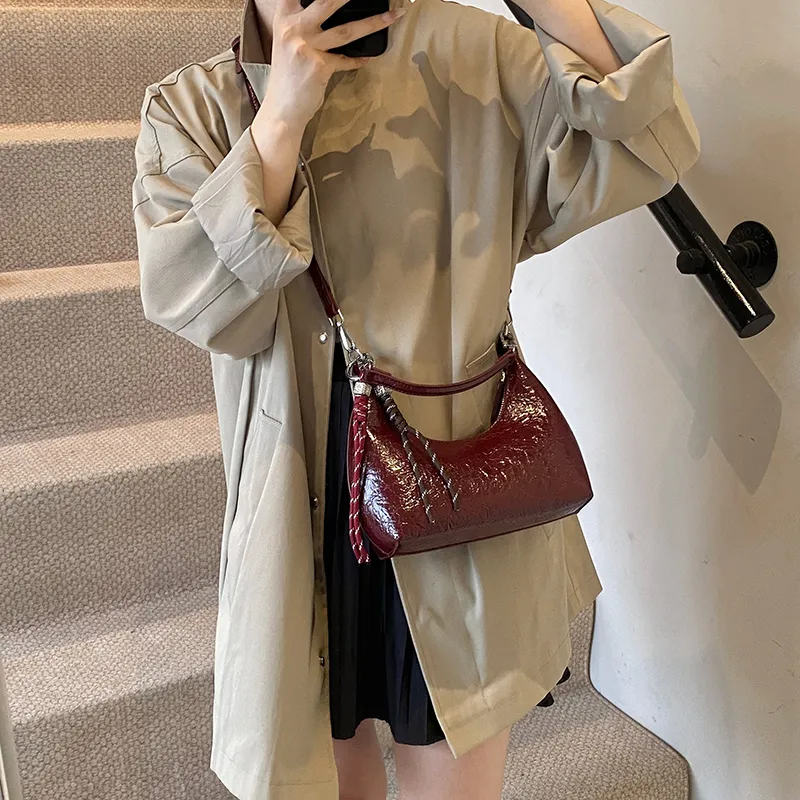 Iman's House PU Handbag, Crossbody Bag, Shoulder Bag Women's Trench Coat Color/Brown/Red/Black-13