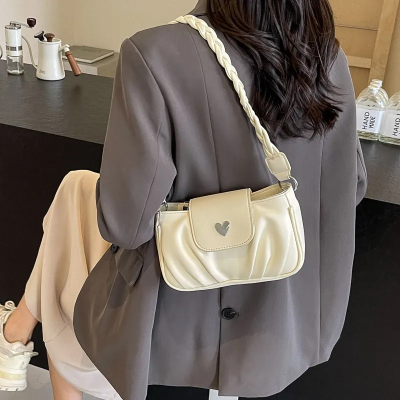 Iman's House PU Shoulder Bag Women's Silver/Ecru/Pink/Black-9