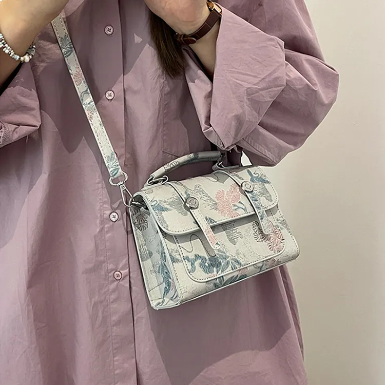 Iman's House PU Shoulder Bag Crossbody Bag Regular Women's Ecru/Silver Gray/Pink/White-5