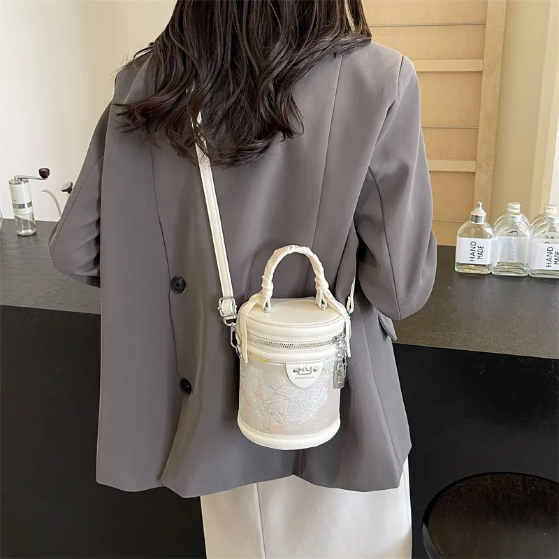Iman's House PU Handbag Crossbody Bag Regular Women's White & Pink/Ecru/Silver/White/Pink-16